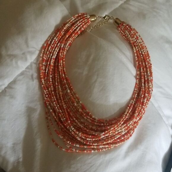 Bocar Multiple Strand Handmade Beaded Statement Collar Necklace for Women - Picture 3 of 8